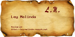 Ley Melinda névjegykártya